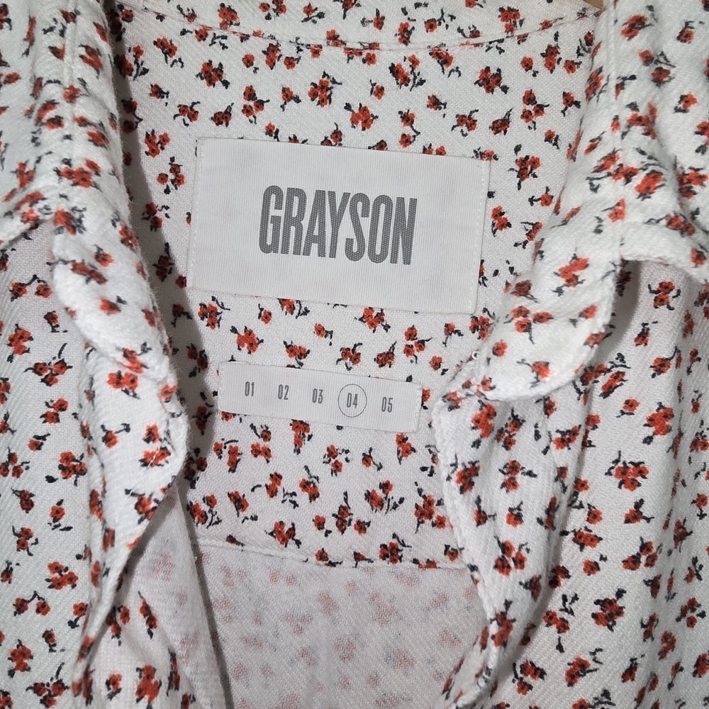 Grayson The Hero Shirt 4 L Flannel Floral Button Down Top Frank & Eileen Long Sl - Picture 7 of 12